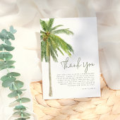 Minimalistisch Palm Tree Boho Tropical Brautparty Dankeskarte