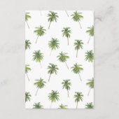 Minimalistisch Palm Tree Boho Tropical Brautparty Dankeskarte (Rückseite)