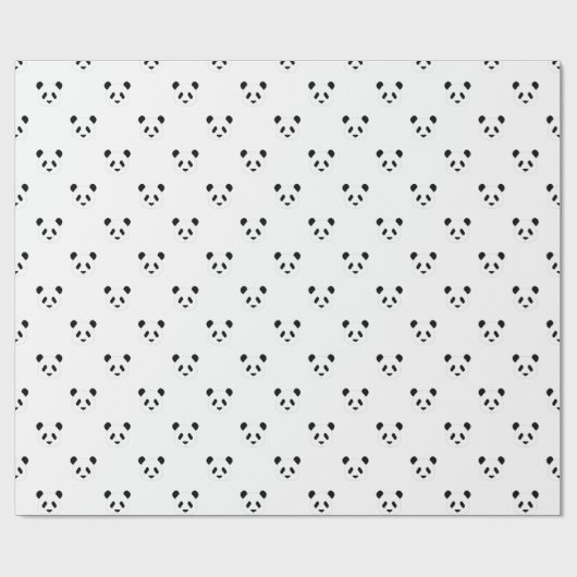 Minimalistisch Panda Pattern Geschenkpapier (Flach)