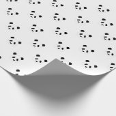 Minimalistisch Panda Pattern Geschenkpapier (Ecke)
