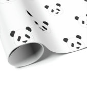 Minimalistisch Panda Pattern Geschenkpapier (Rolleneckpunkt)