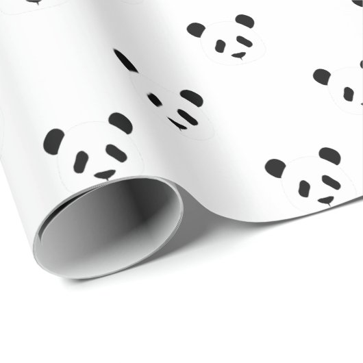 Minimalistisch Panda Pattern Geschenkpapier (Rolleneckpunkt)