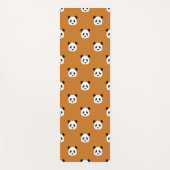 Minimalistisch Panda Pattern - Ochre Orange Yogamatte (Vorderseite)