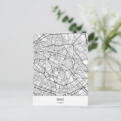 Minimalistisch Paris Frankreich Postkarte (Stehend Vorderseite)
