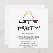 Minimalistisch Party mit dem Absolventen Einladung (Vorne/Hinten)