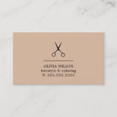 Minimalistisch Pastel Black Scissors Friseur Salon Visitenkarte (Vorderseite)
