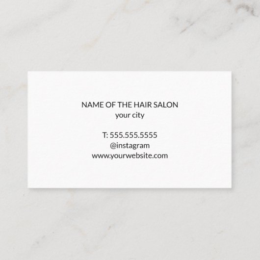 Minimalistisch Pastel Black Scissors Friseurstylis Visitenkarte (Rückseite)