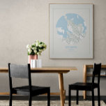 Minimalistisch Pastel Blue Map Art Reykjavik Islan Poster<br><div class="desc">Minimalistische Pasta Blue Map Art Reykjavik Island Poster</div>