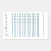 Minimalistisch Pastel Blue Weekly Habit Tracker Post-it Klebezettel (Vorderseite)