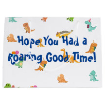 Minimalistisch Pastel Dinosaur Gastgeschenk Tasche