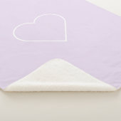 Minimalistisch Pastel Lavender Heart Modern Sherpadecke (3/4)