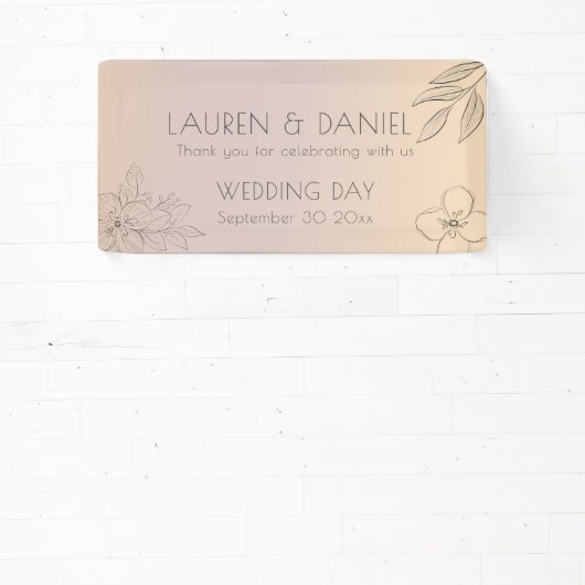 Minimalistisch Pastel Ombre Wedding Banner (InSitu)