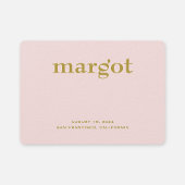 Minimalistisch Pastel Pink Girl Birth Ankündigung