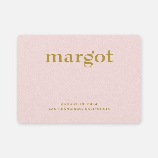 Minimalistisch Pastel Pink Girl Birth Ankündigung