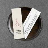 Minimalistisch Pastel Rose Gold Schere Friseur Sal