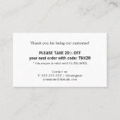 Minimalistisch Pastell Bold Shop Coupon (Rückseite)