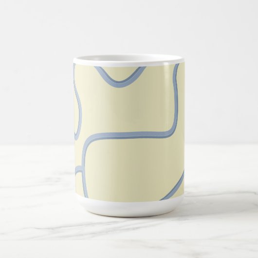 Minimalistisch pastellgelb und violett abstrakt kaffeetasse (Mittel)