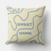 Minimalistisch pastellgelb und violett abstrakt kissen (Vorderseite)