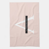 Minimalistisch Pastellrosa Personalisierter Name Geschirrtuch (Vertikal)