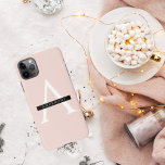 Minimalistisch Pastellrosa Personalisierter Name iPhone 11Pro Max Hülle<br><div class="desc">Minimalistisch Pastellrosa Personalisierter Name</div>