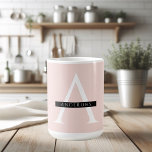 Minimalistisch Pastellrosa Personalisierter Name Kaffeetasse<br><div class="desc">Minimalistisch Pastellrosa Personalisierter Name</div>