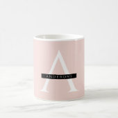Minimalistisch Pastellrosa Personalisierter Name Kaffeetasse (Mittel)