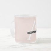 Minimalistisch Pastellrosa Personalisierter Name Mattglastasse (Vorderseite Links)