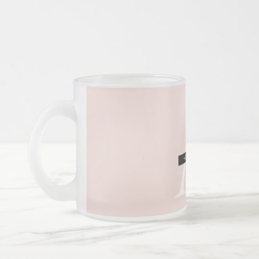 Minimalistisch Pastellrosa Personalisierter Name Mattglastasse (Links)