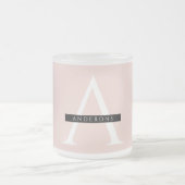Minimalistisch Pastellrosa Personalisierter Name Mattglastasse (Mittel)