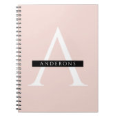Minimalistisch Pastellrosa Personalisierter Name Notizblock (Vorderseite)