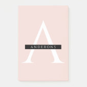 Minimalistisch Pastellrosa Personalisierter Name Post-it Klebezettel (Vorderseite)