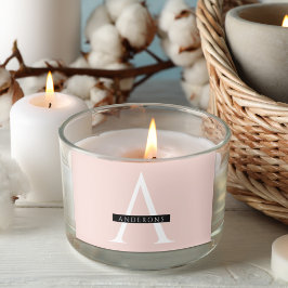 Minimalistisch Pastellrosa Personalisierter Name Rechteckiger Aufkleber