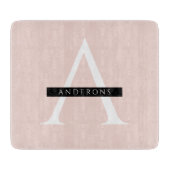 Minimalistisch Pastellrosa Personalisierter Name Schneidebrett (Vorderseite)