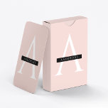 Minimalistisch Pastellrosa Personalisierter Name Spielkarten<br><div class="desc">Minimalistisch Pastellrosa Personalisierter Name</div>
