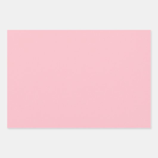 Minimalistisch pastellrosa, schlichtes, elegantes  geschenkpapier set (Vorderseite)