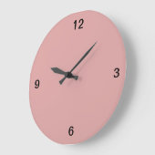 Minimalistisch. Pastelpink. Große Wanduhr (Winkel)