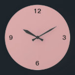 Minimalistisch. Pastelpink. Große Wanduhr<br><div class="desc">Minimalistische Rundwand in Pastellrosa. Verbessert jedes Zimmer.</div>