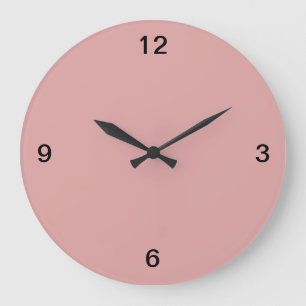 Minimalistisch. Pastelpink. Große Wanduhr