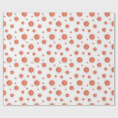 Minimalistisch Peach Sun Muster Boho Babydusche Geschenkpapier (Flach)