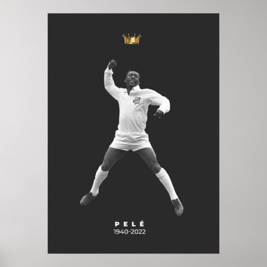 Minimalistisch Pelé - 1940-2022 Poster (Vorne)