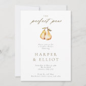 Minimalistisch Perfect Pear Botanical Couples Dusc Einladung (Vorderseite)