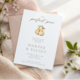 Minimalistisch Perfect Pear Botanical Couples Dusc Einladung