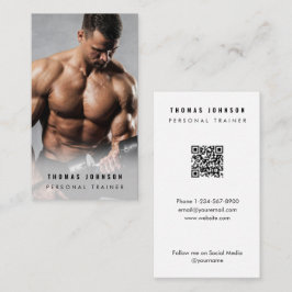 Minimalistisch Personal Trainer Fitness Athlete Fo Visitenkarte