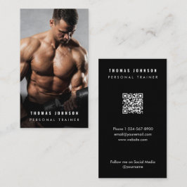 Minimalistisch Personal Trainer Fitness Athlete Fo Visitenkarte
