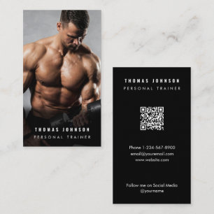 Minimalistisch Personal Trainer Fitness Athlete Fo Visitenkarte