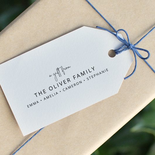 Minimalistisch Personalisiert ein Geschenk aus Fam Geschenkanhänger