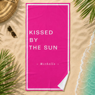 Minimalistisch Personalisiert Geküsst von der Sonn Strandtuch