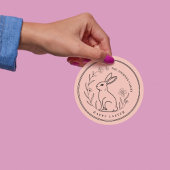 Minimalistisch Personalisierter Familienname Oster Runder Aufkleber