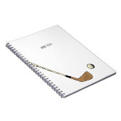 Minimalistisch Personalisierter Vintager Golfplatz Notizblock (Rechte Seite)