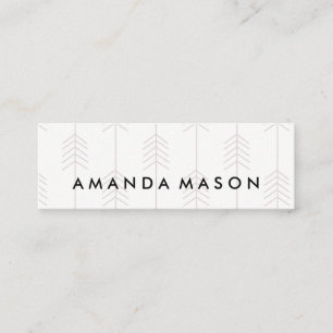 Minimalistisch   Pfeilmuster Mini Visitenkarte